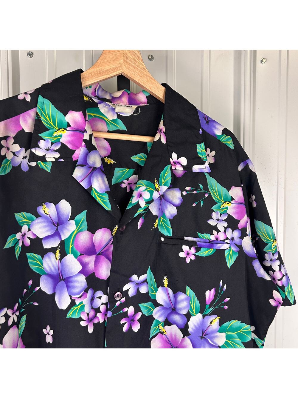 Floral Hawaiian Made in Hawaii XL Vintage Pocket Button Up Shirt